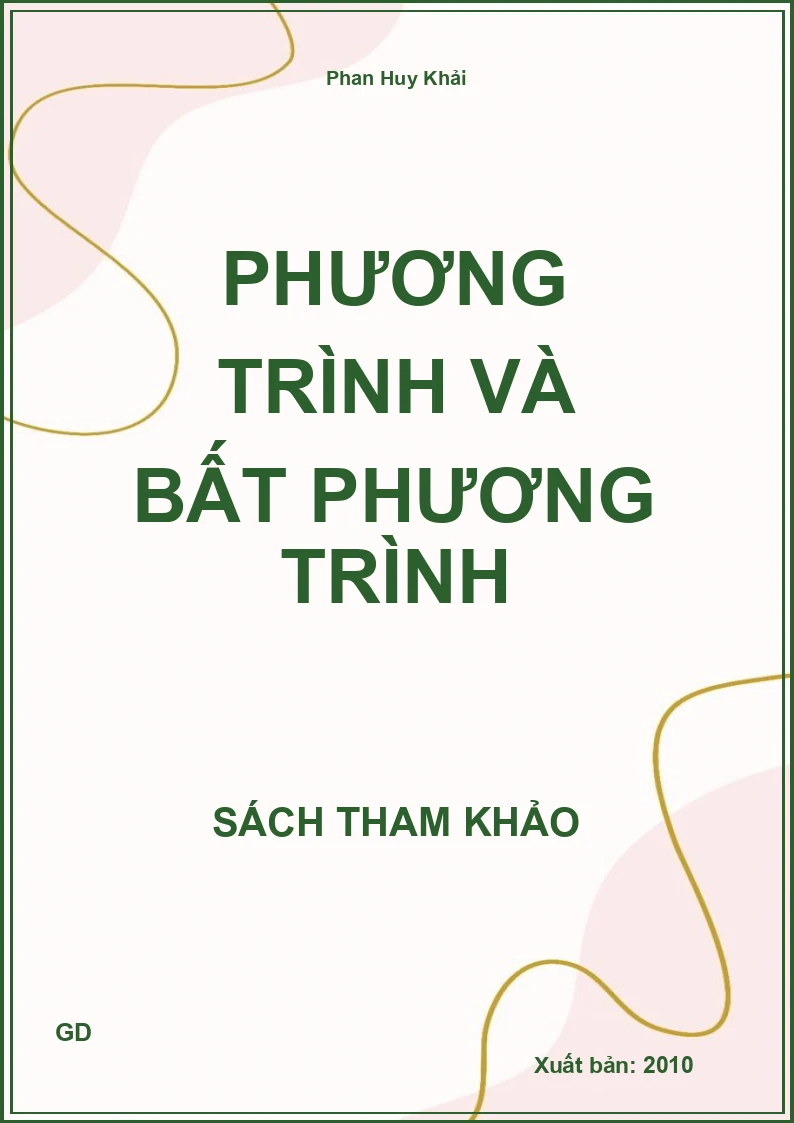 Phương trình và bất phương trình