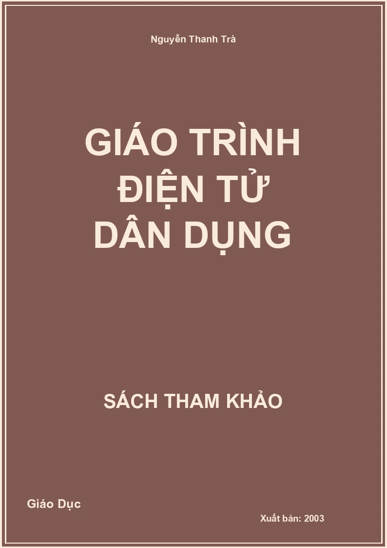 Giáo trình điện tử dân dụng