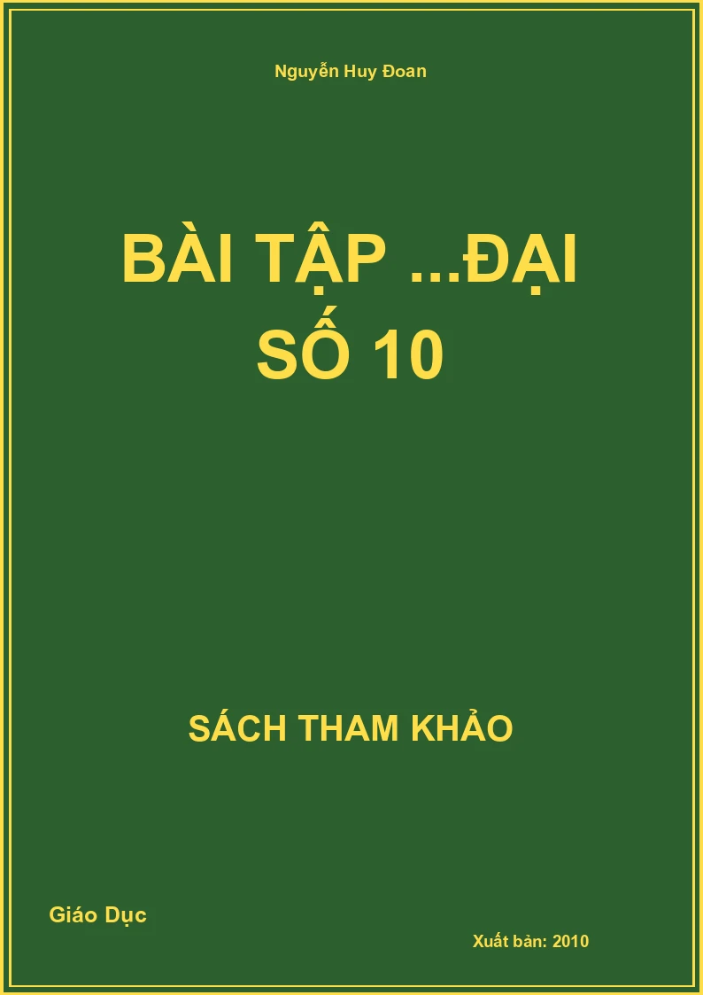 Bài tập ...Đại số 10