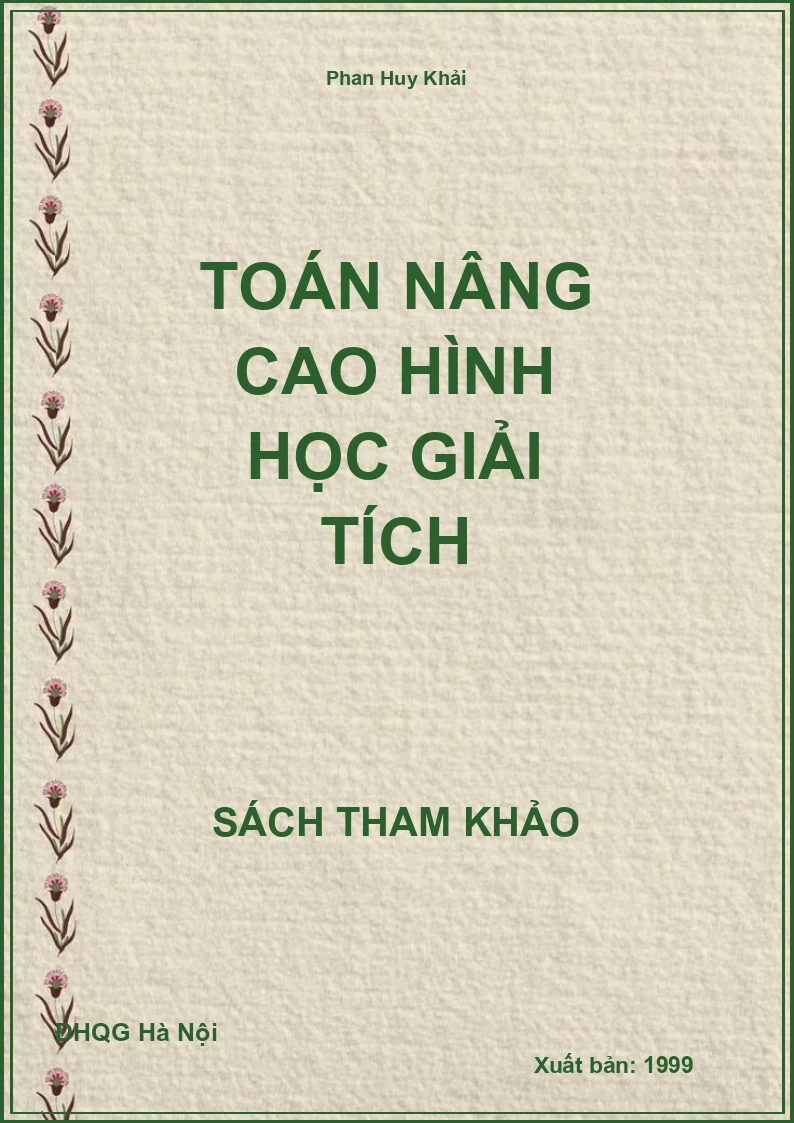 Toán nâng cao hình học Giải tích