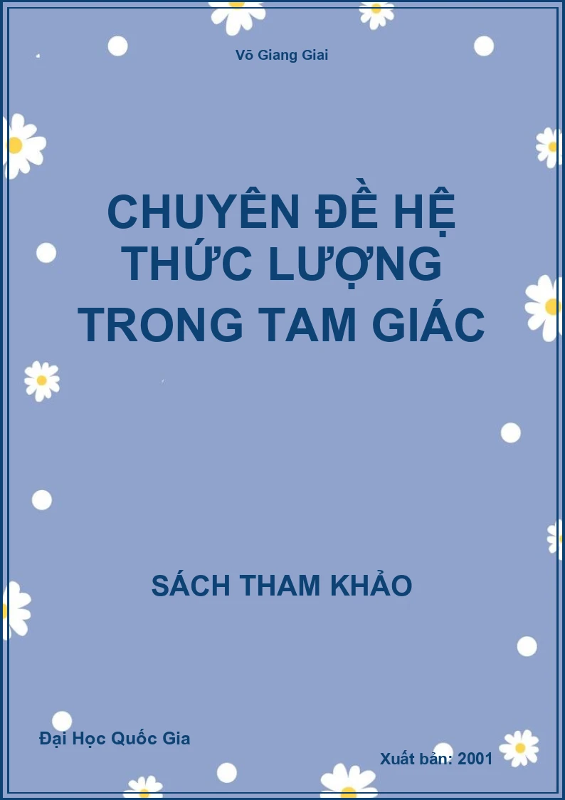 Chuyên đề Hệ thức lượng trong tam giác