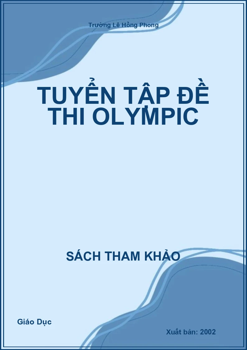 Tuyển tập đề thi Olympic
