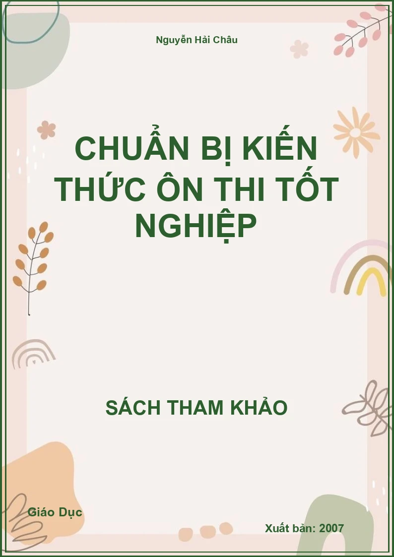 Chuẩn bị kiến thức ôn thi tốt nghiệp