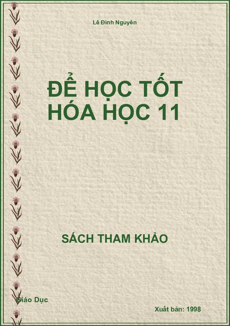 Để học tốt Hóa học 11