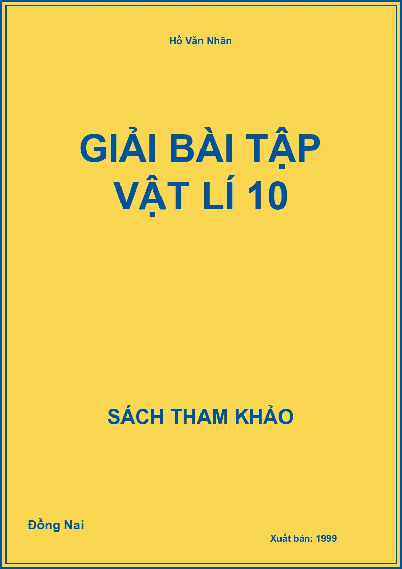 Giải bài tập Vật lí 10