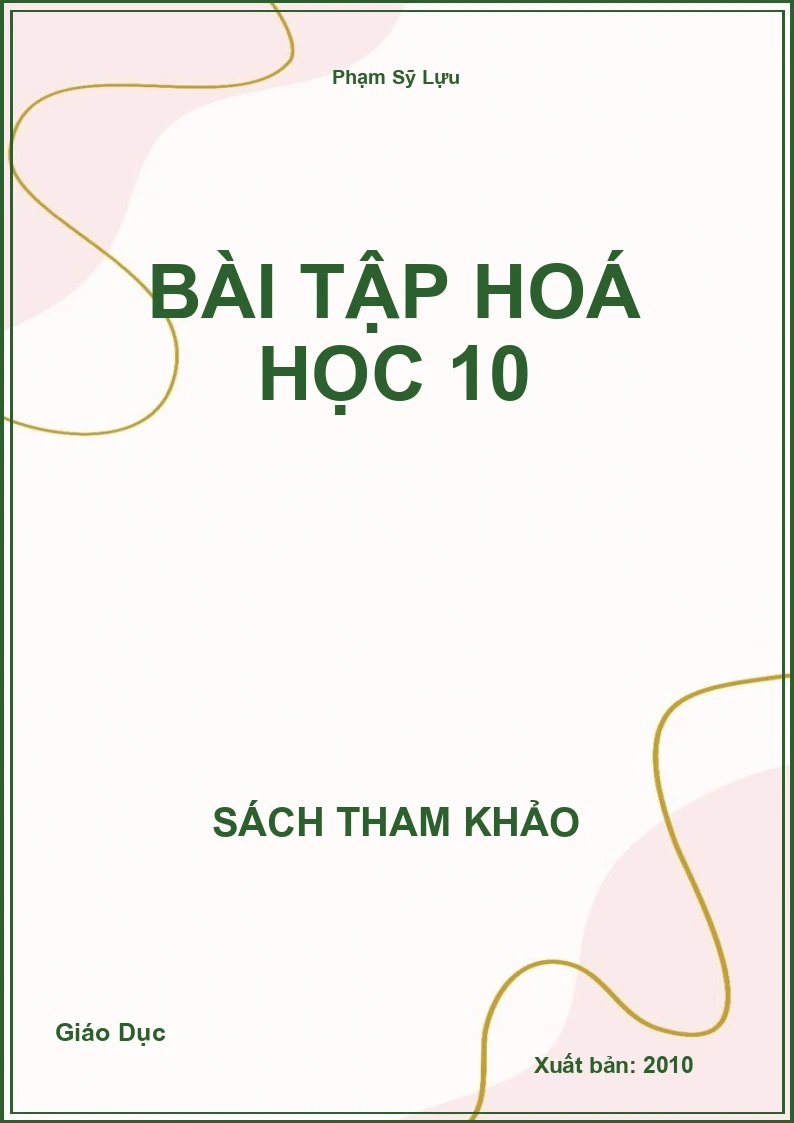 Bài tập Hoá học 10