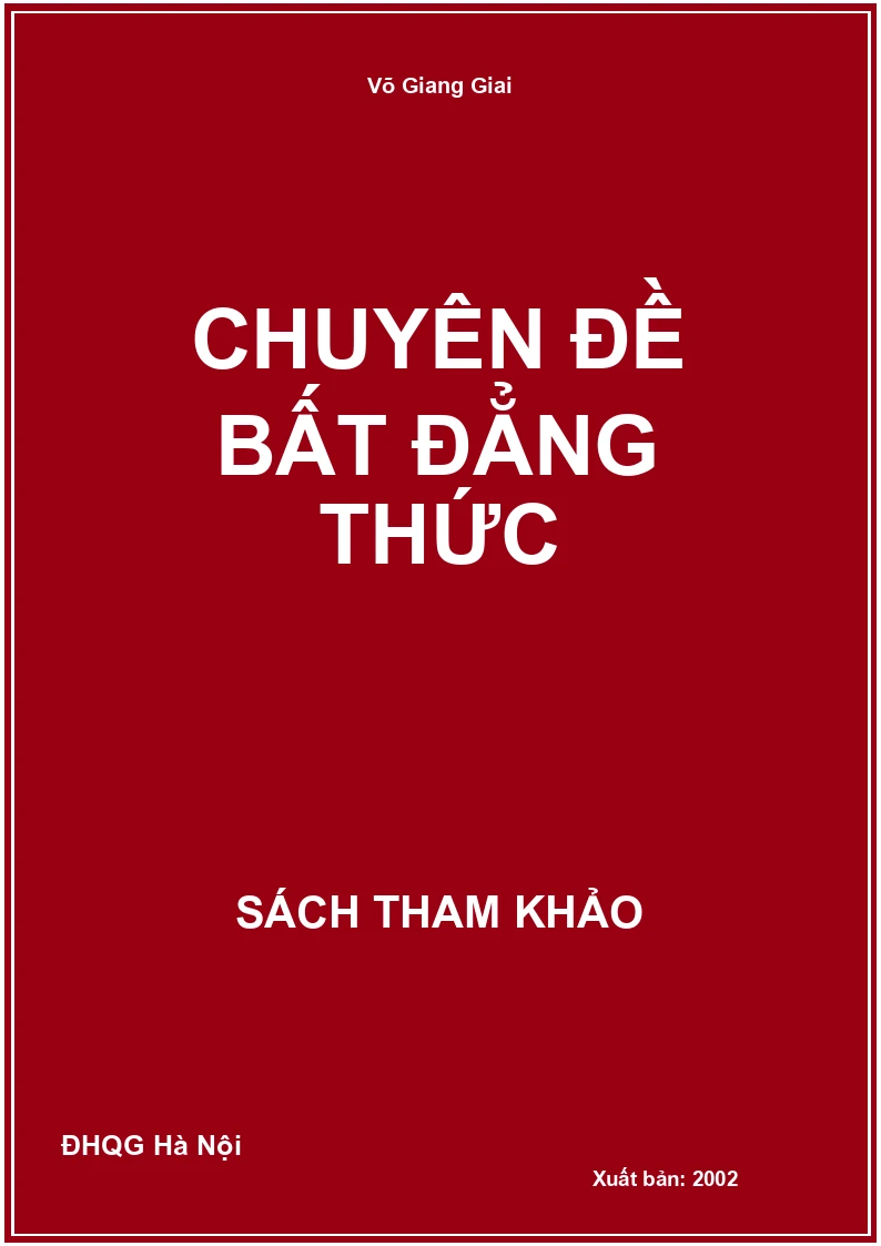 Chuyên đề Bất đẳng thức