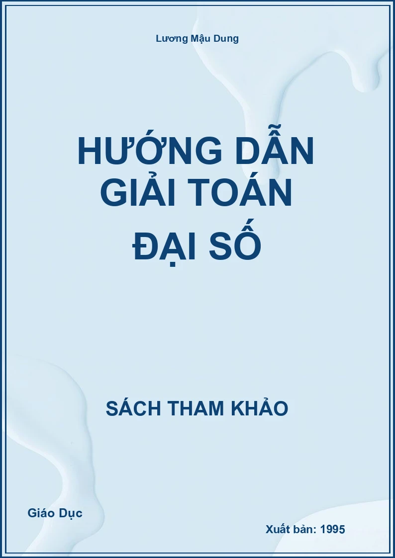 Hướng dẫn giải toán Đại số
