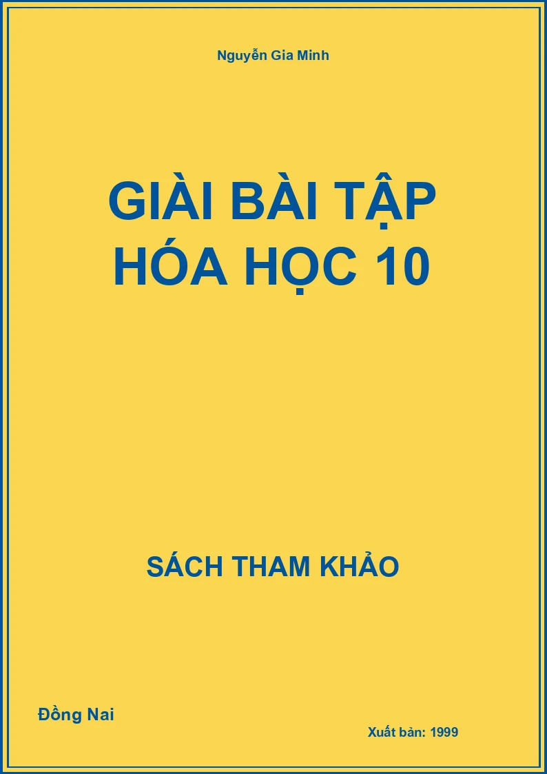Giài bài tập hóa học 10