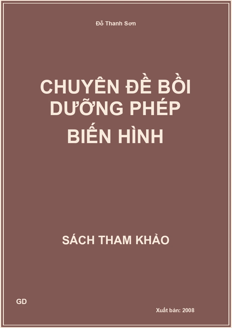 Chuyên đề bồi dưỡng Phép biến hình