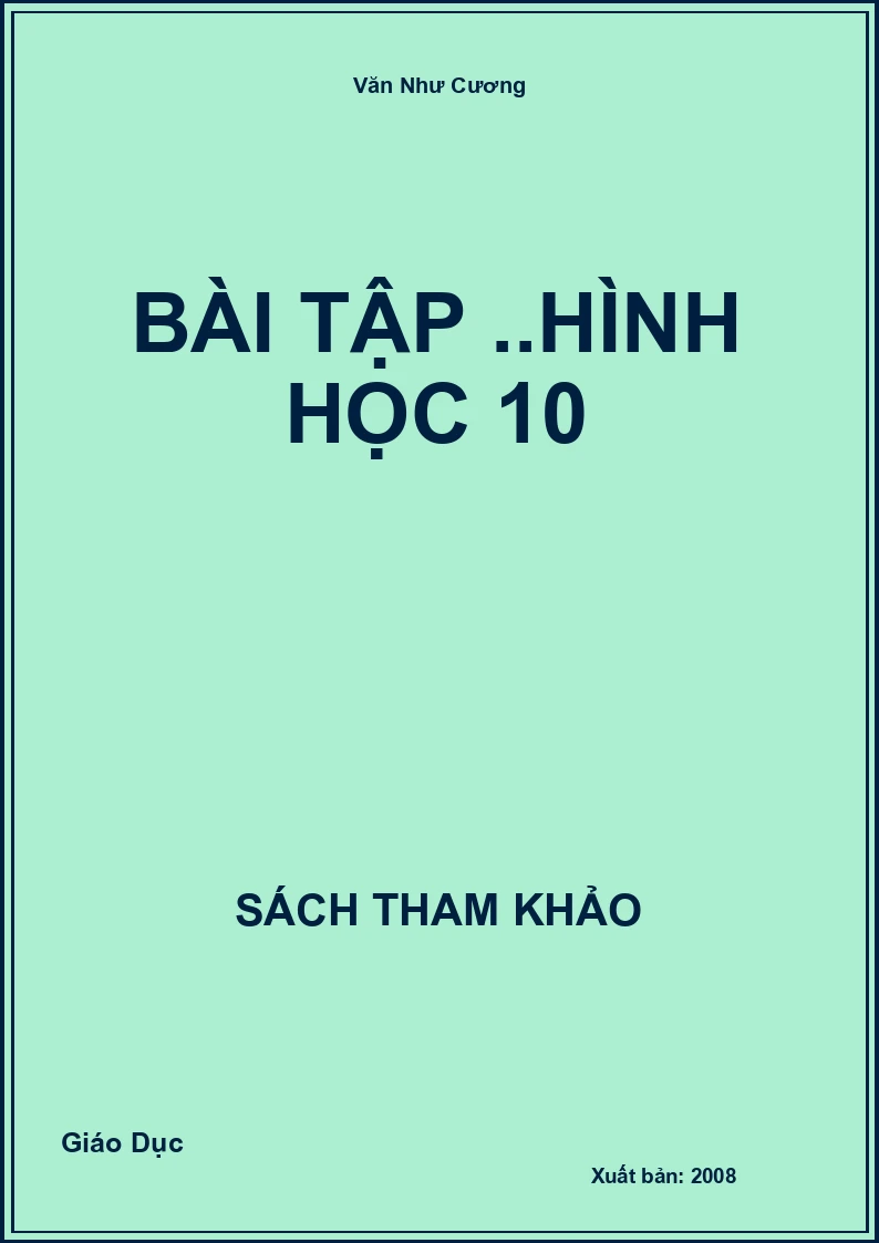 Bài tập ..Hình học 10