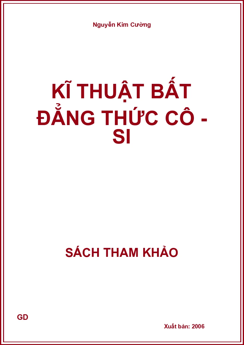 Kĩ thuật bất đẳng thức Cô - Si