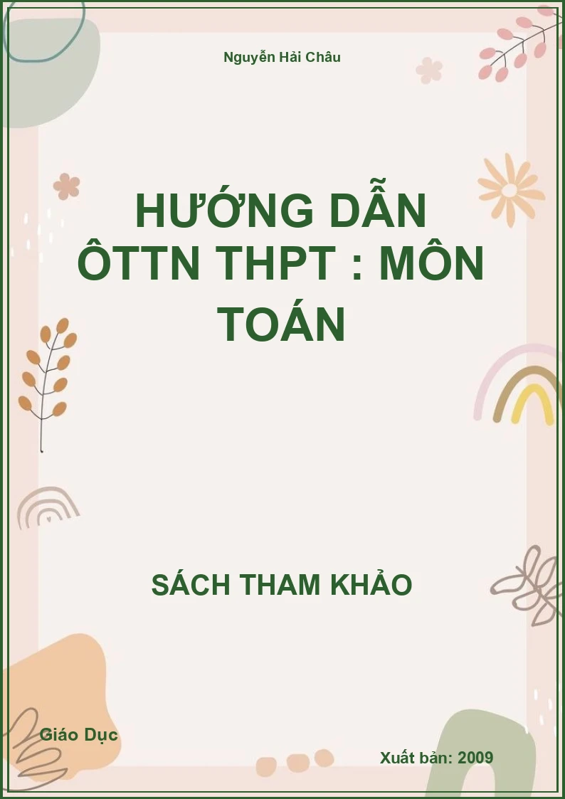 Hướng dẫn ÔTTN THPT : Môn Toán