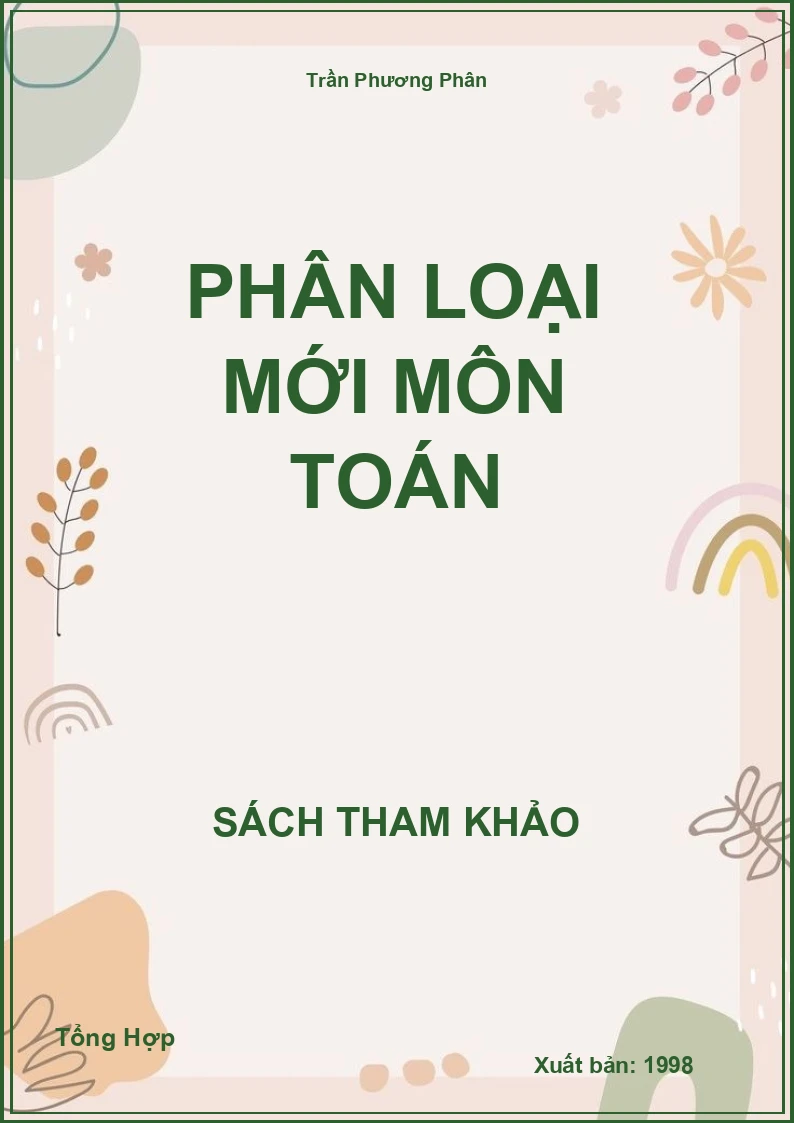 Phân loại mới môn Toán