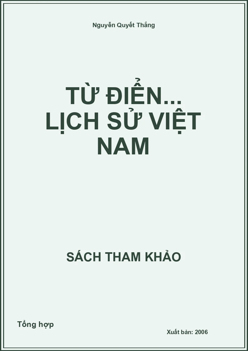 Từ điển... lịch sử Việt Nam