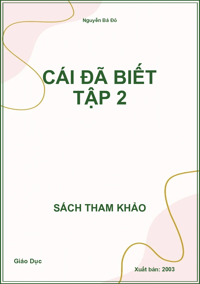 Cái đã biết tập 2