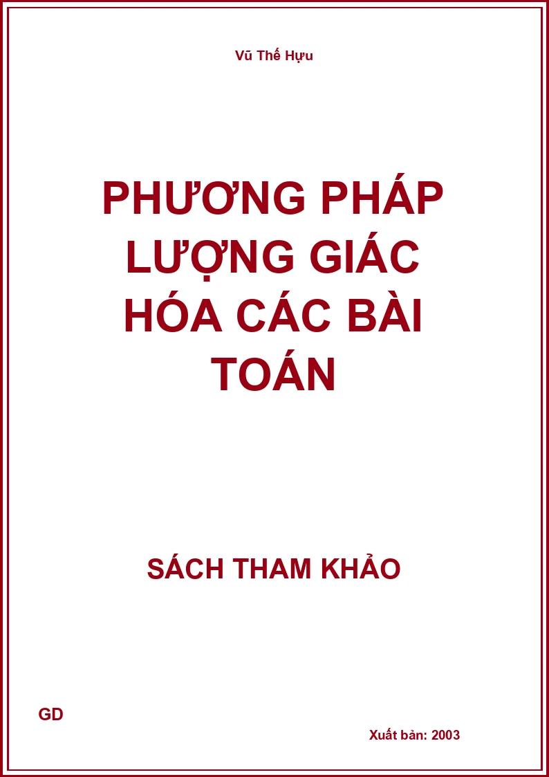 Phương pháp lượng giác hóa các bài toán