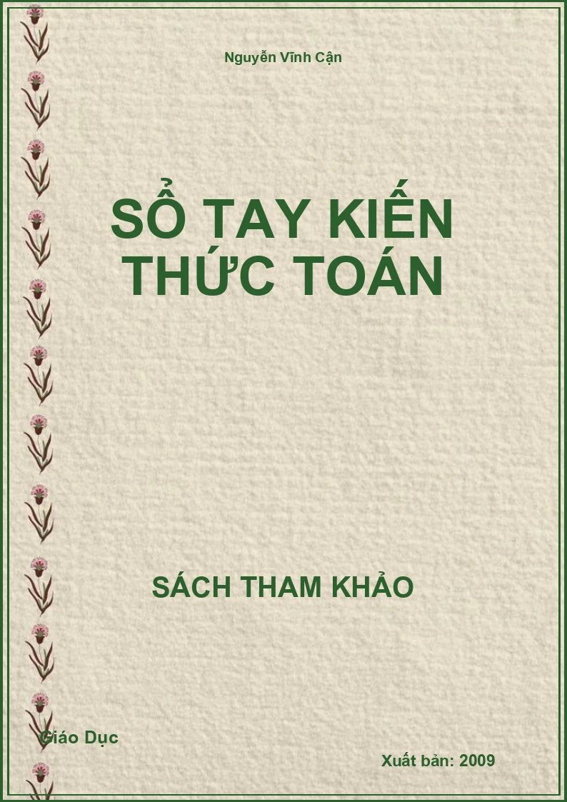 Sổ tay kiến thức Toán