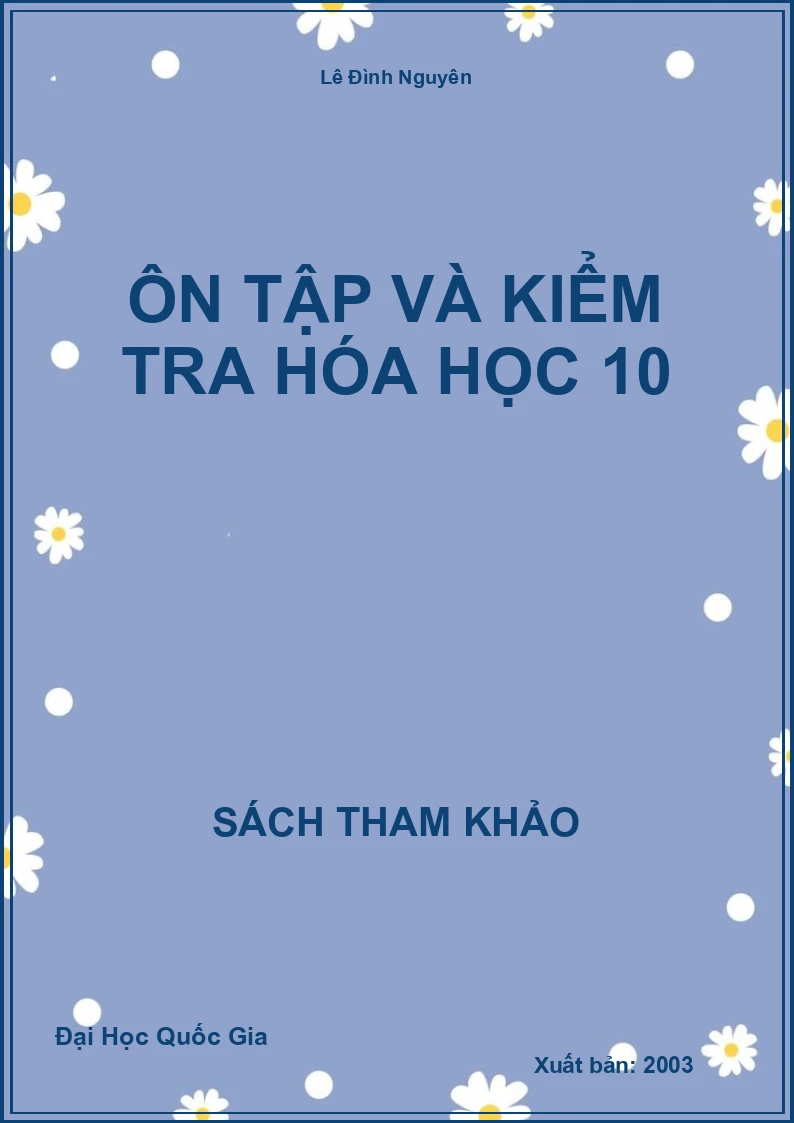 Ôn tập và kiểm tra Hóa học 10