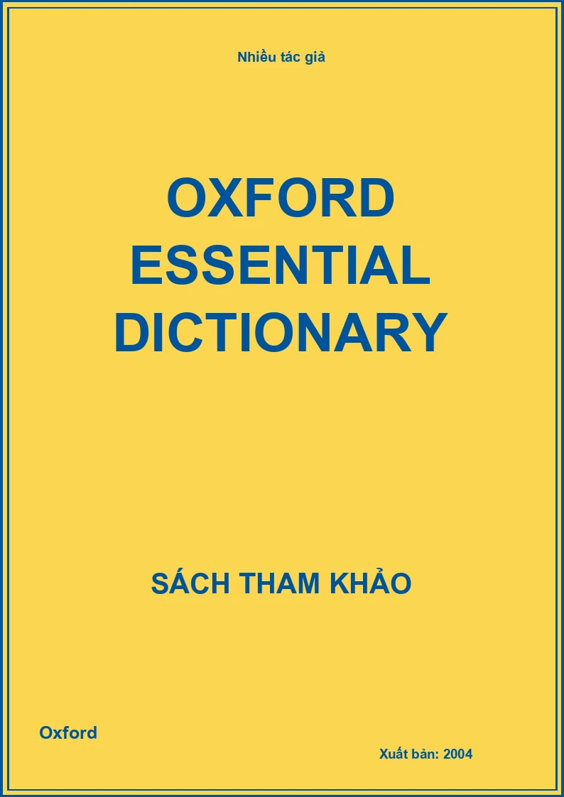 Oxford ESSENTIAL Dictionary