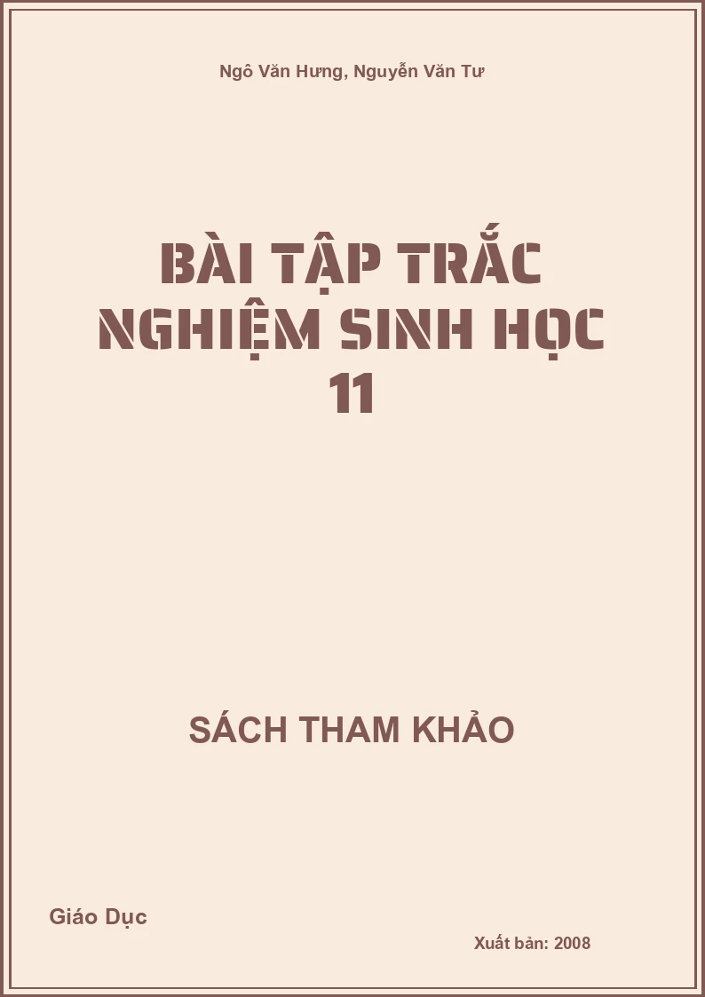 Bài Tập Trắc Nghiệm Sinh Học 11