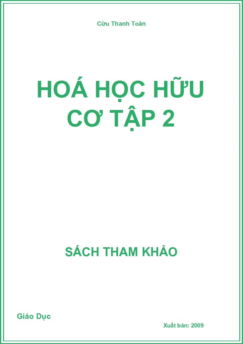 Hoá Học Hữu Cơ Tập 2