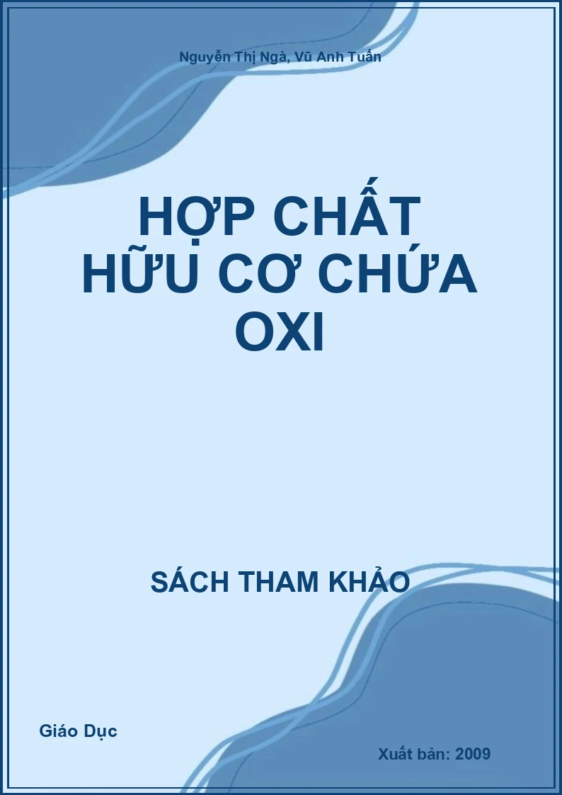 Hợp Chất Hữu Cơ Chứa Oxi