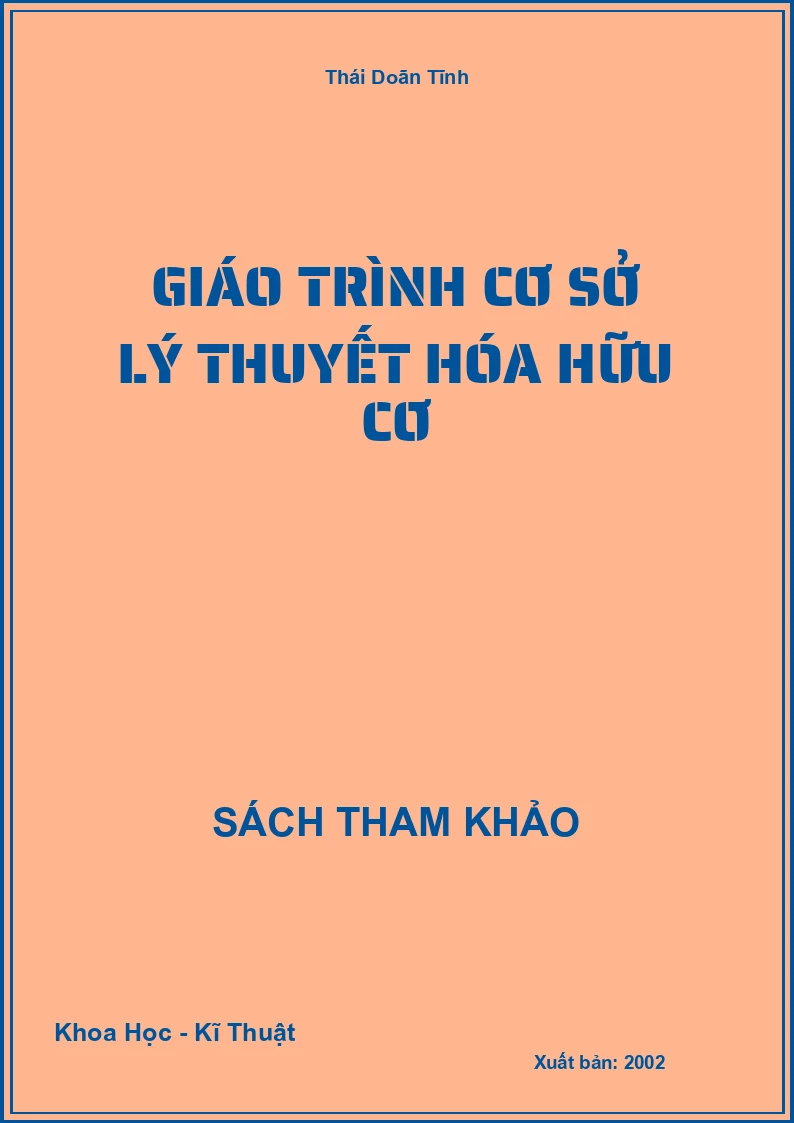 Giáo Trình Cơ Sở Lý Thuyết Hóa Hữu Cơ