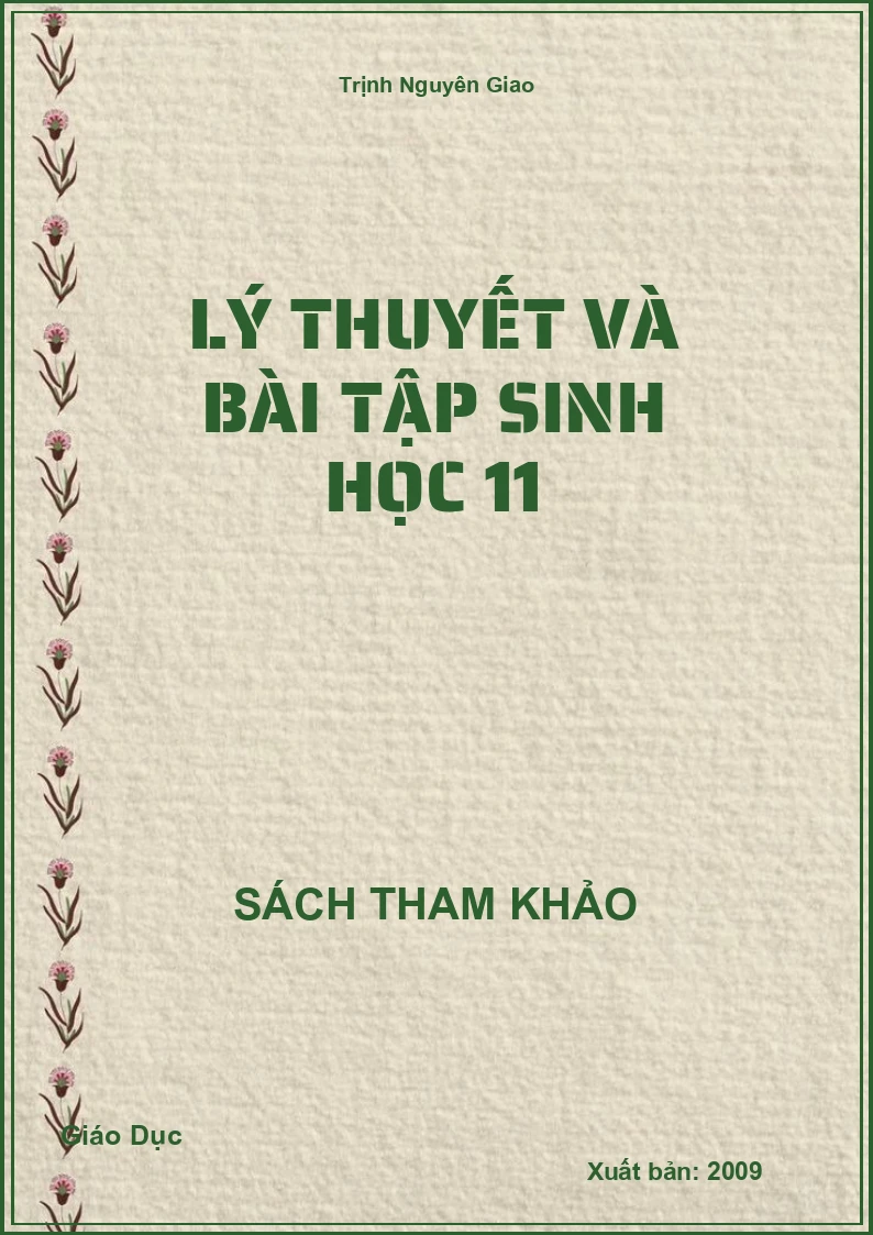 Lý Thuyết Và Bài Tập Sinh Học 11