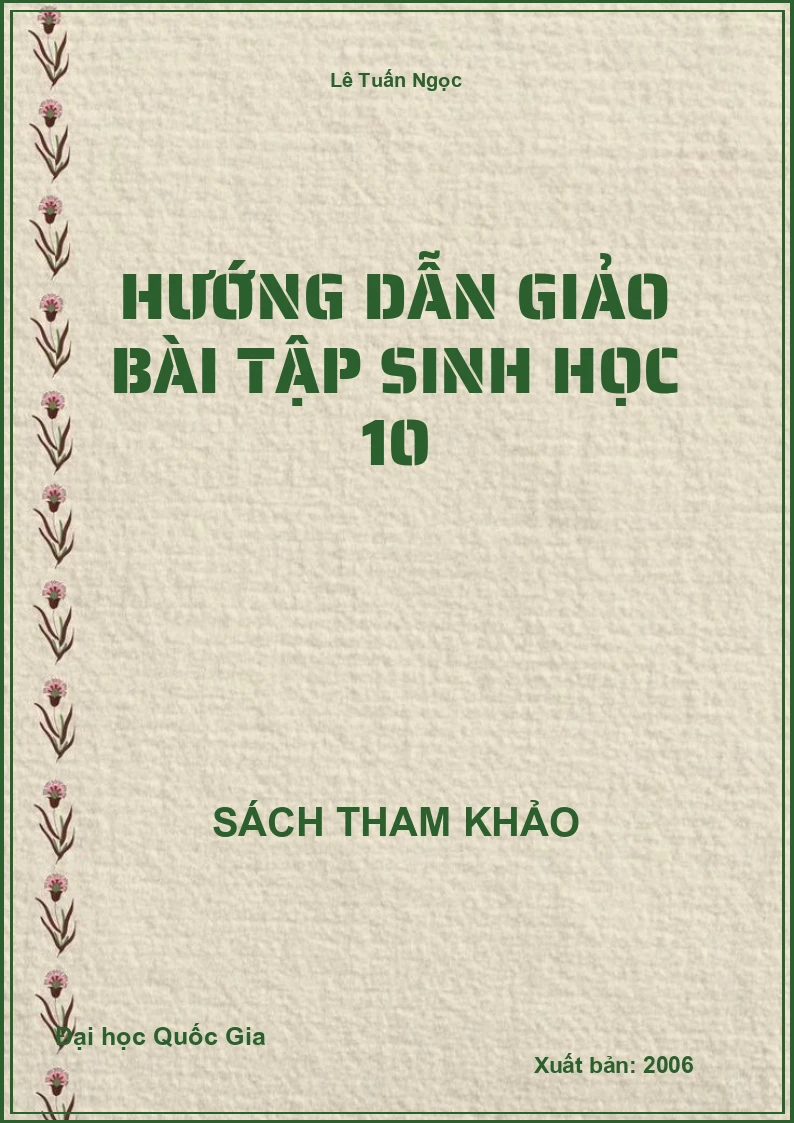 Hướng Dẫn Giảo Bài Tập Sinh Học 10