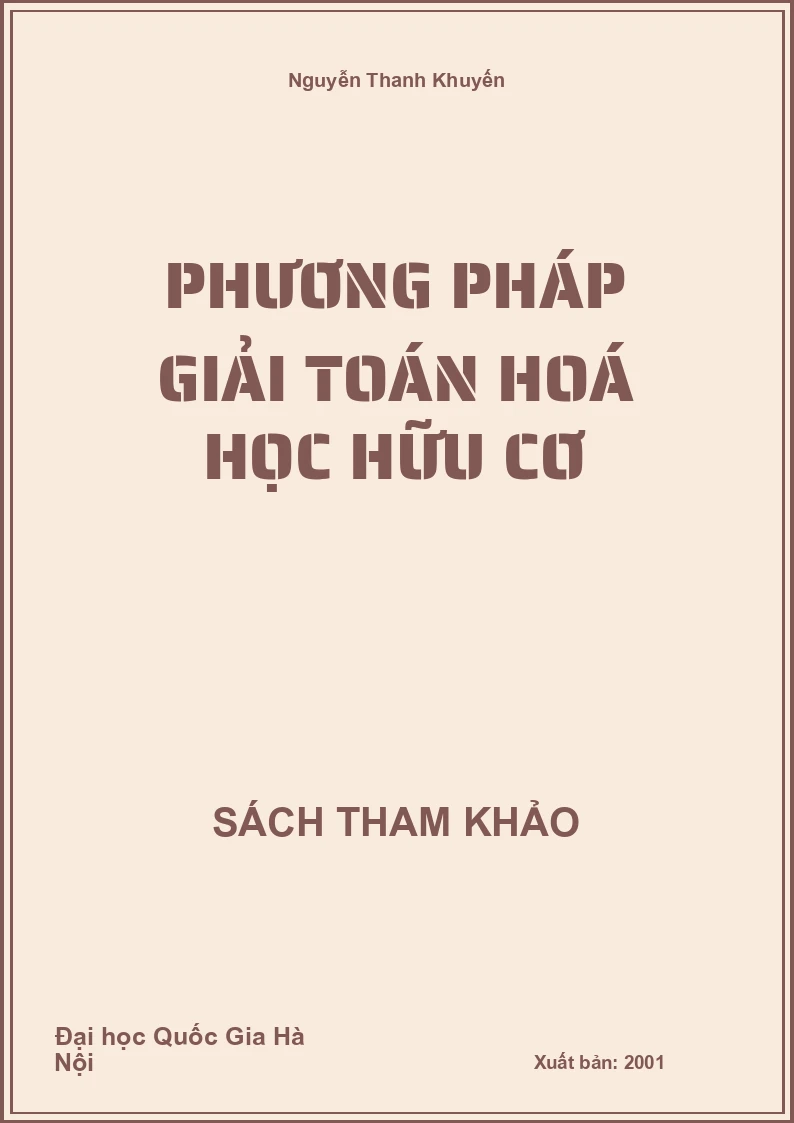 Phương Pháp Giải Toán Hoá Học Hữu Cơ