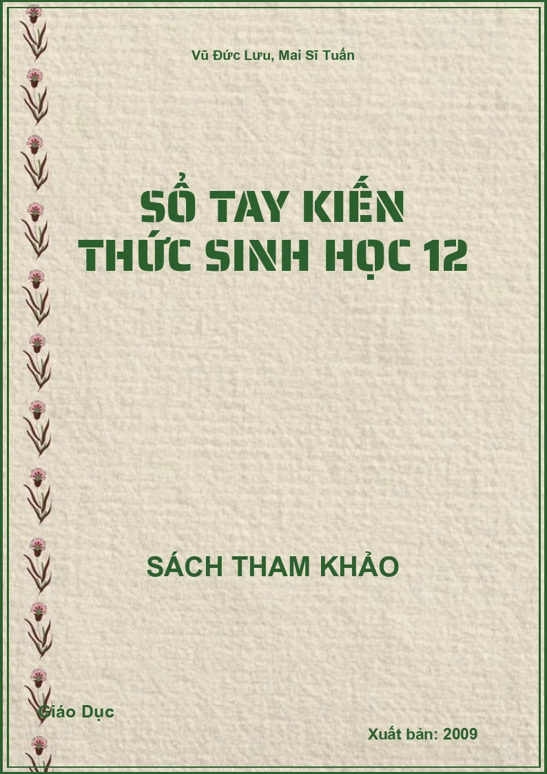 Sổ Tay Kiến Thức Sinh Học 12