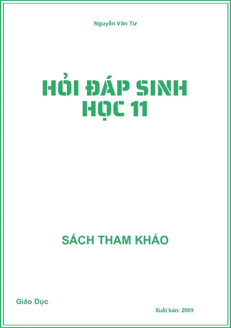 Hỏi Đáp Sinh Học 11