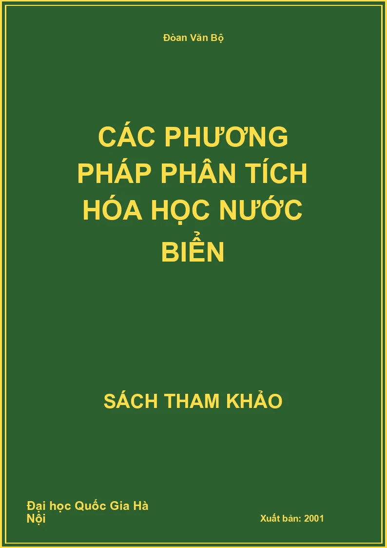 Các Phương Pháp Phân Tích Hóa Học Nước Biển