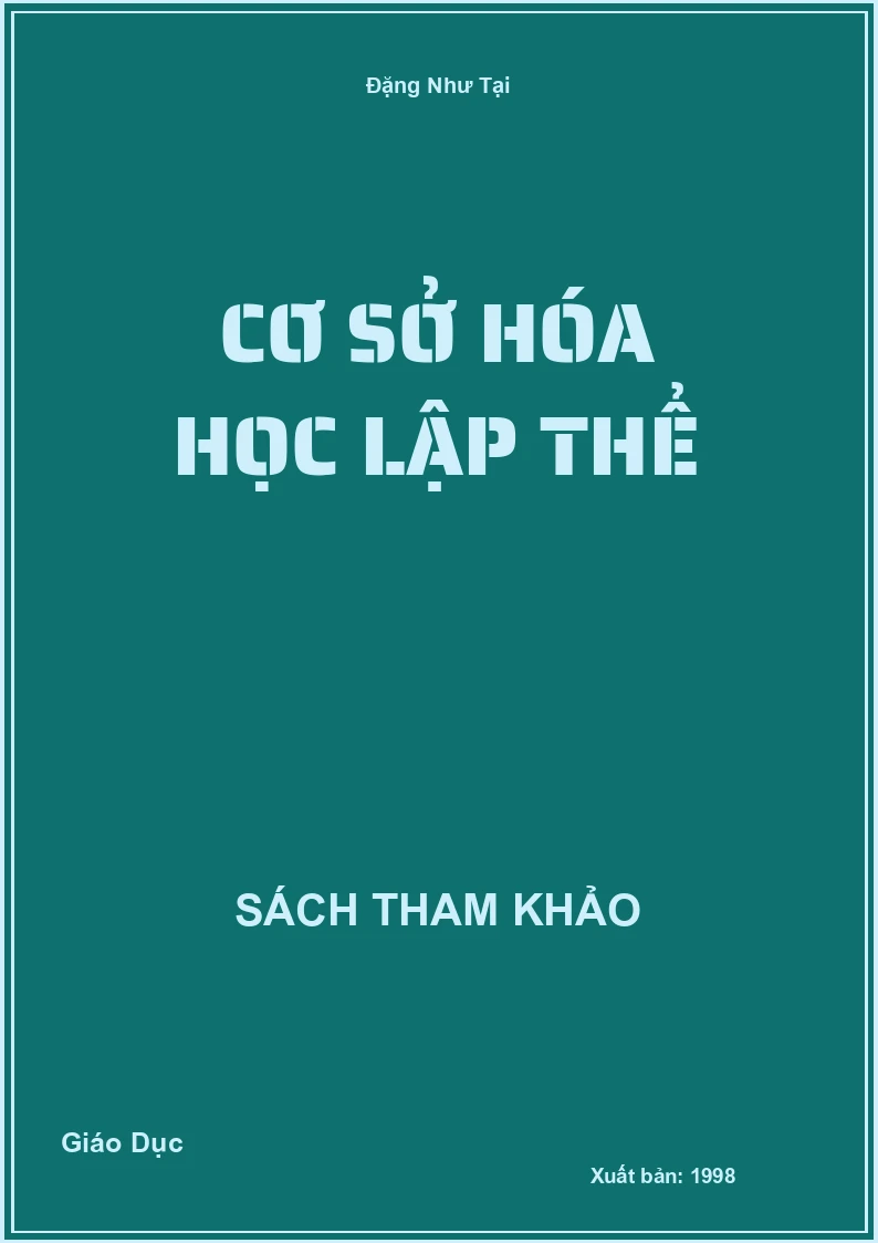 Cơ Sở Hóa Học Lập Thể