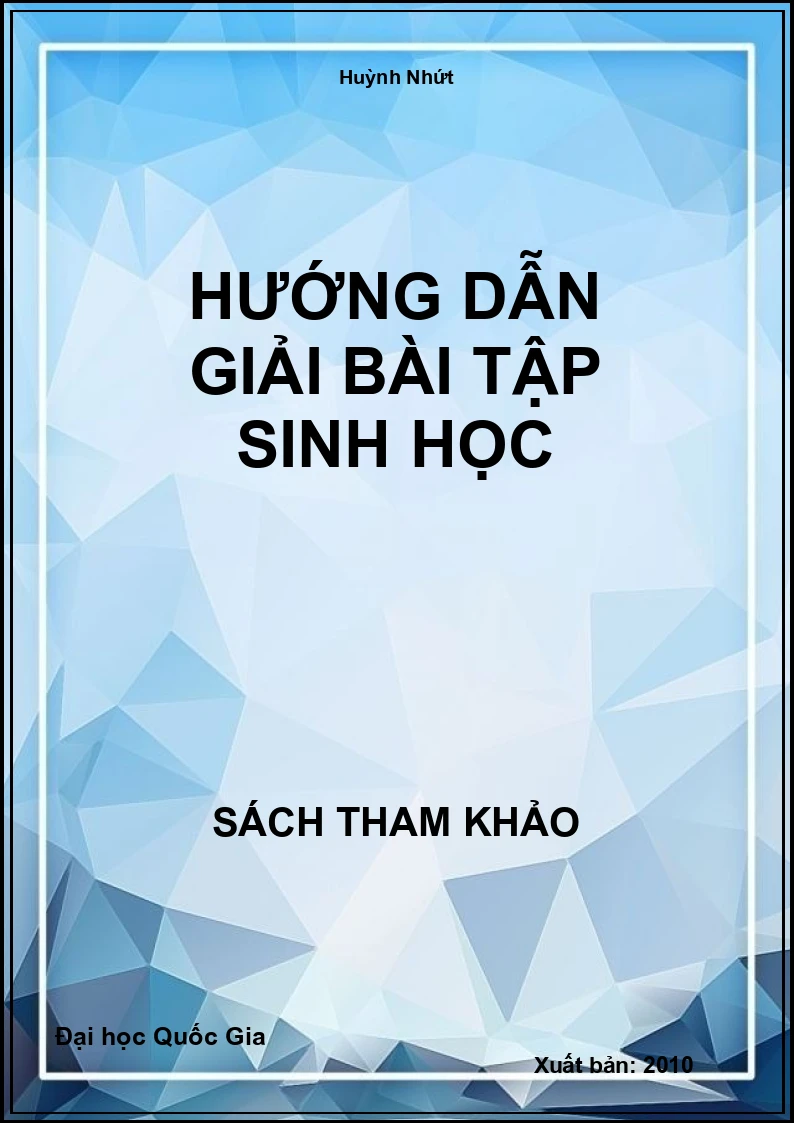 Hướng dẫn giải bài tập Sinh học