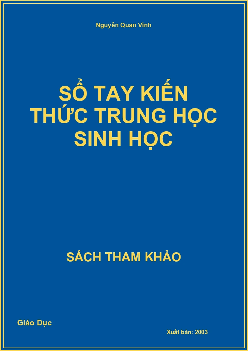 Sổ Tay Kiến Thức Trung Học Sinh Học