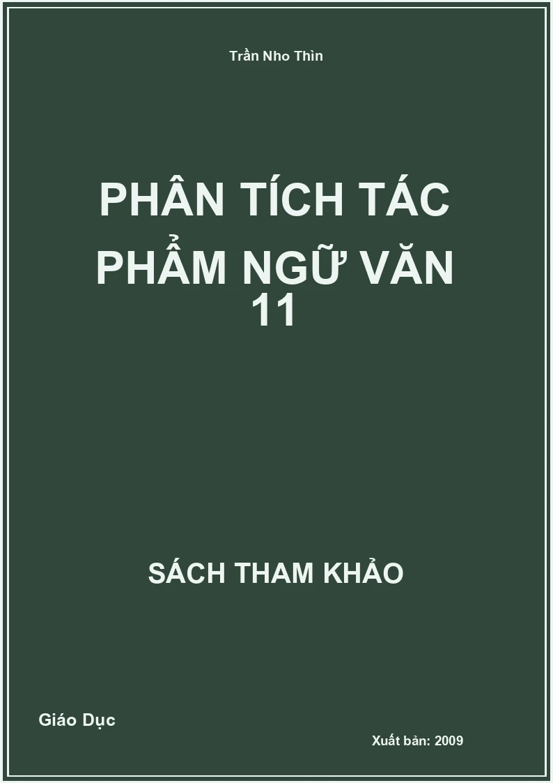Phân tích tác phẩm Ngữ văn 11