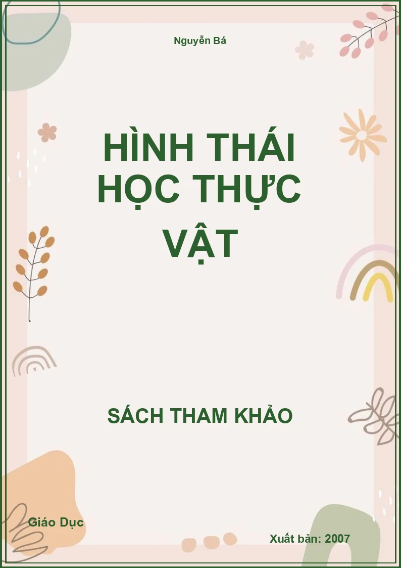 Hình thái học Thực vật
