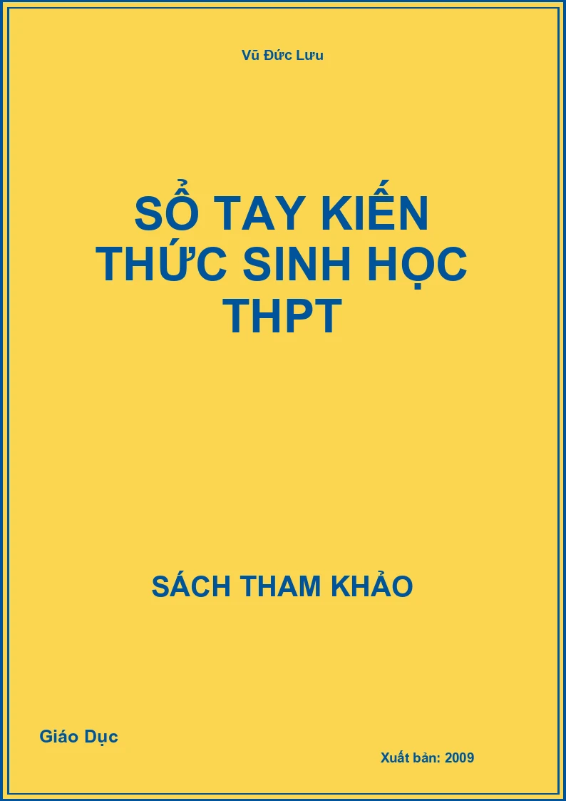 Sổ tay kiến thức sinh học THPT