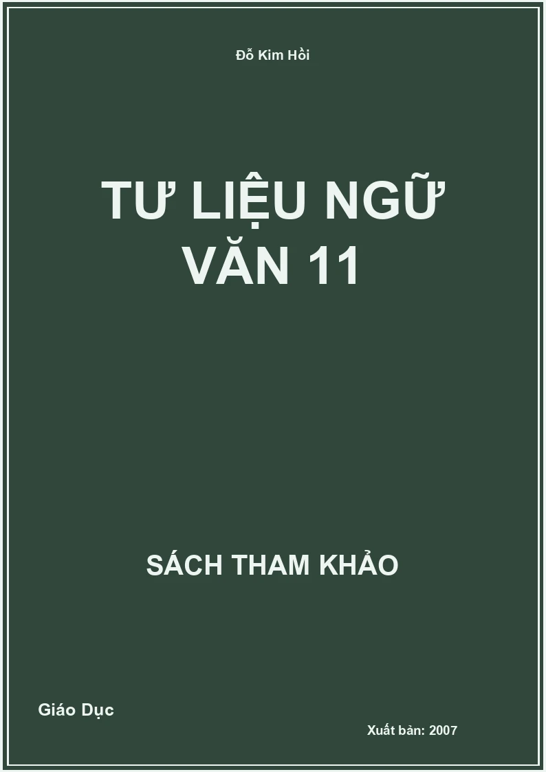 Tư liệu Ngữ Văn 11