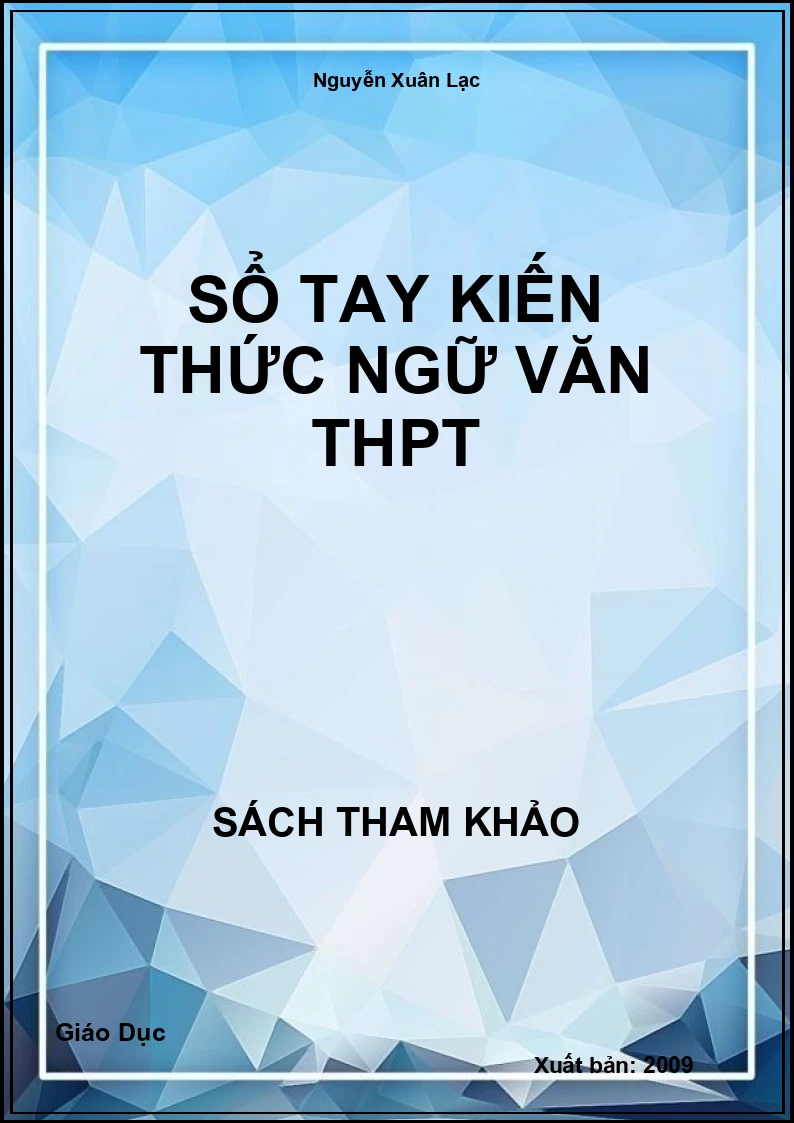 Sổ tay kiến thức ngữ văn THPT