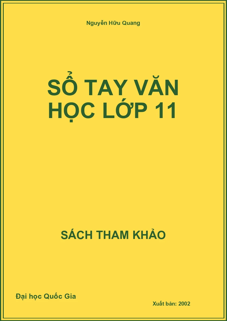 Sổ tay Văn học lớp 11