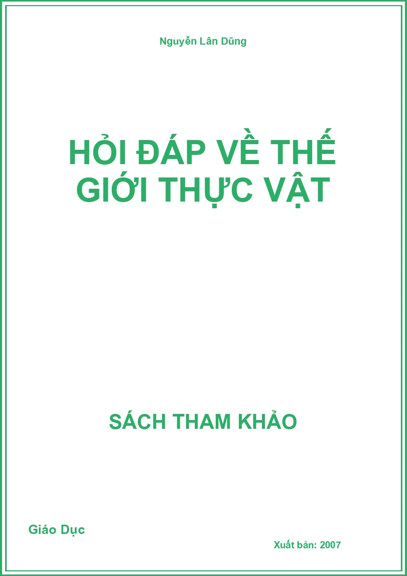 Hỏi đáp về thế giới thực vật