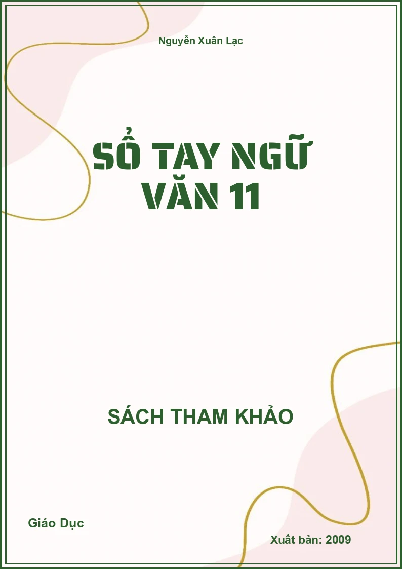Sổ tay ngữ văn 11