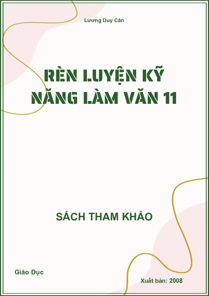 Rèn luyện kỹ năng làm văn 11