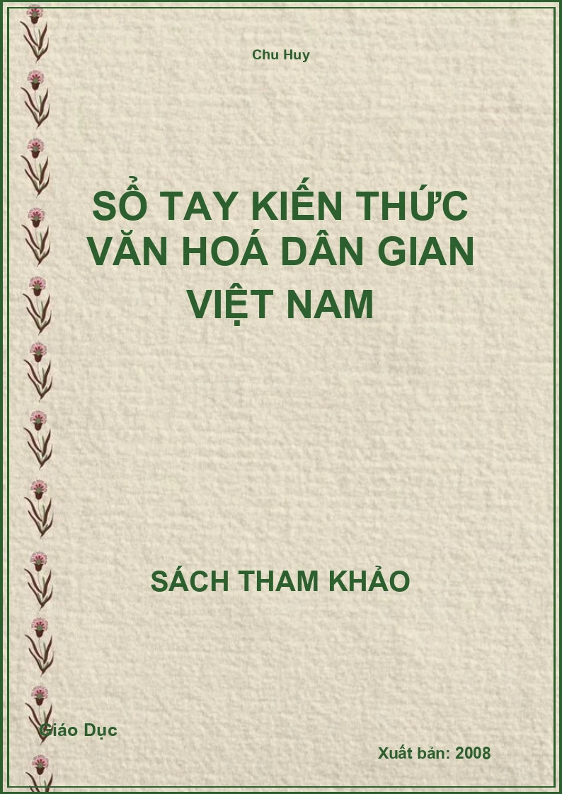 Sổ tay kiến thức văn hoá dân gian Việt Nam