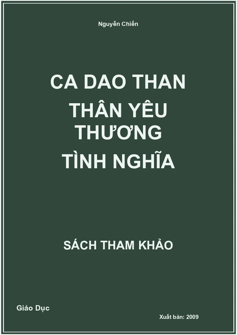 Ca dao than thân yêu thương tình nghĩa