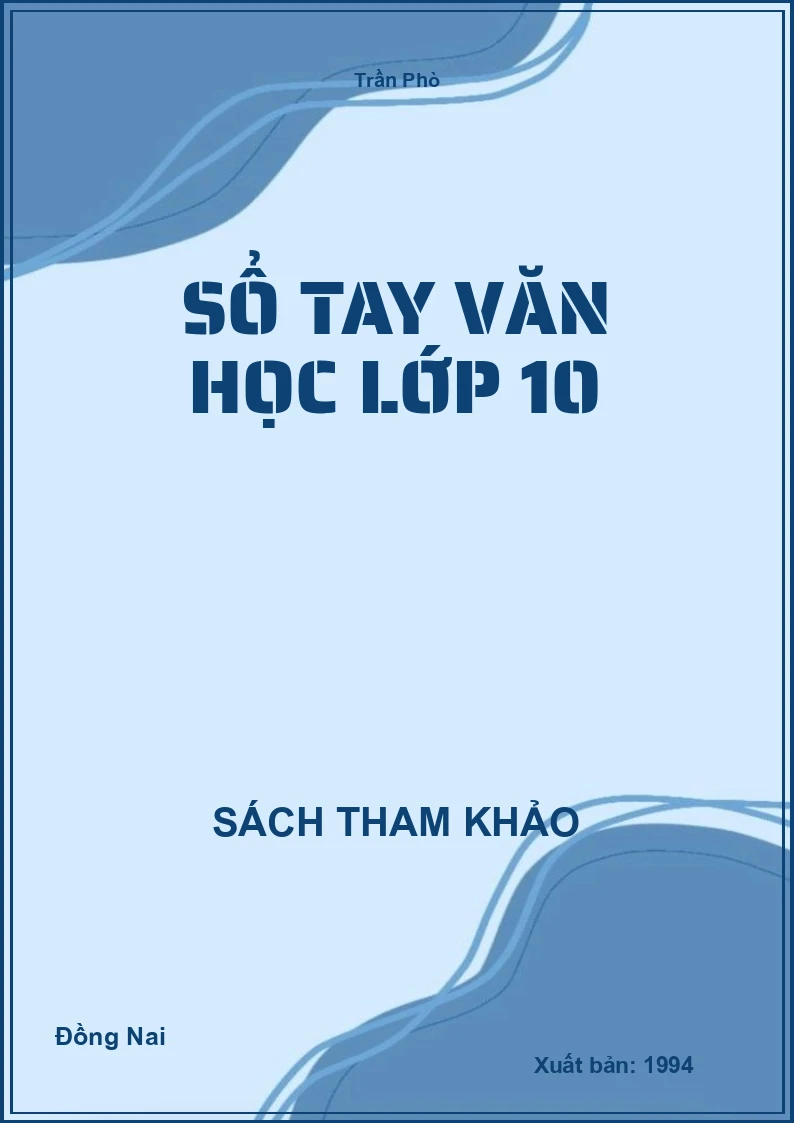 Sổ tay Văn học lớp 10