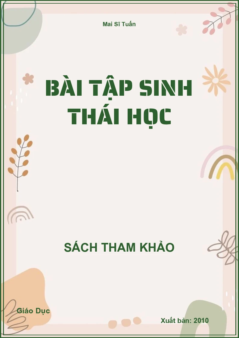 Bài tập Sinh thái học